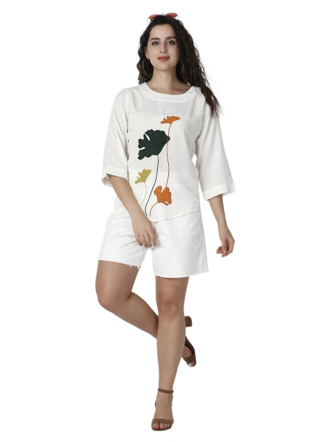 

Again fashions White Print Top
