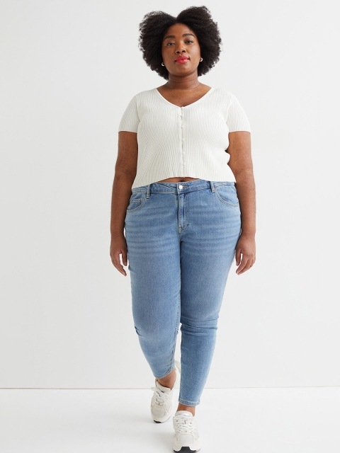 

H&M+ Skinny Regular Jeans, Blue