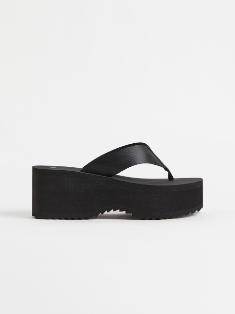 

H&M Black Platform Flip-flops
