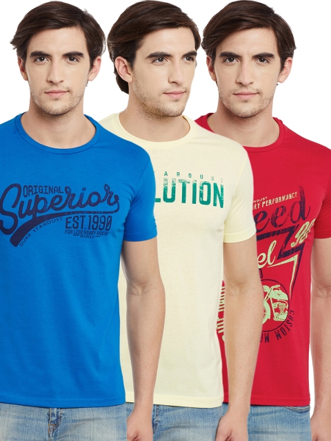 

Duke Pack of 3 Printed Round Neck T-shirts, Blue