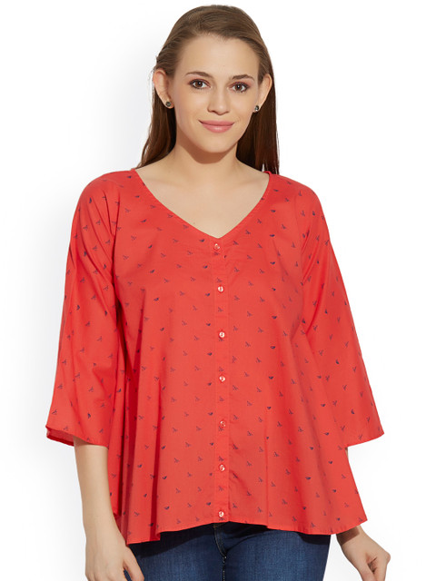 

Bombay High Women Red Printed Top
