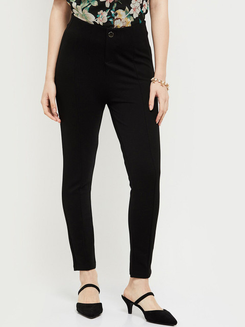 

max Women Black Trousers