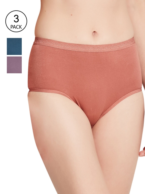 

UNMADE Women Pack Of 3 Assorted High-Rise Hipster Briefs