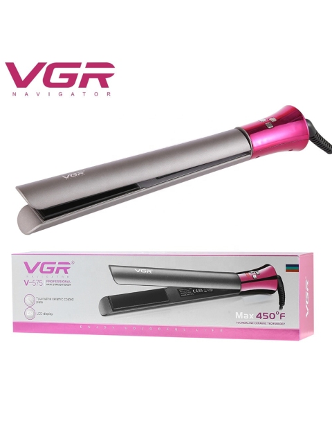 

VGR V-575 Professional Tourmaline Ceramic Coated Plate Hair Straightener - Grey