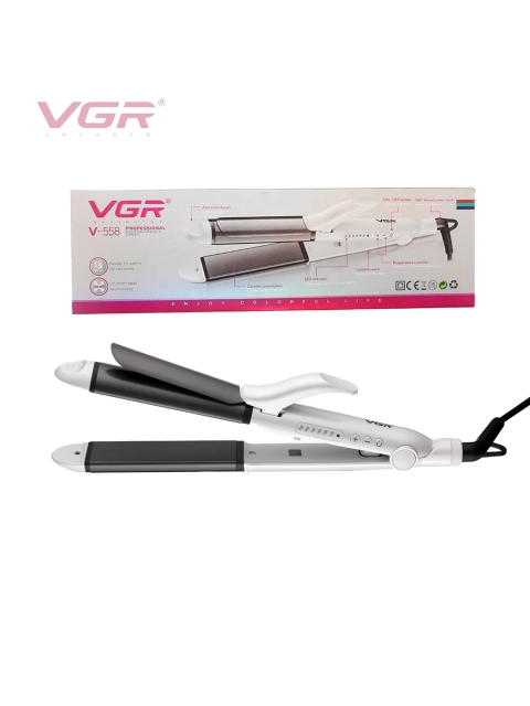 

VGR V-558 Professional 2 in 1 Straightener & Curler, White