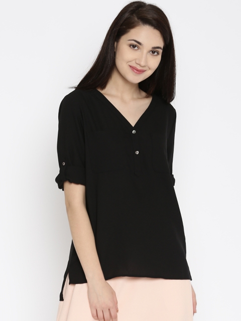 

ONLY Women Black Solid Shirt Style Top