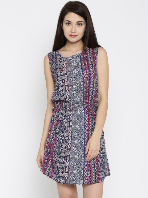

ONLY Women Multicoloured Printed A-Line Dress, Multi