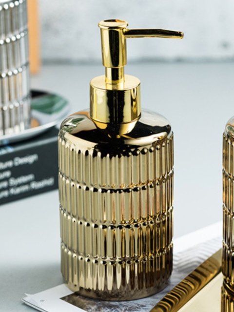 

Nestasia Gold-Toned Textured Ceramic Dispenser Bottle
