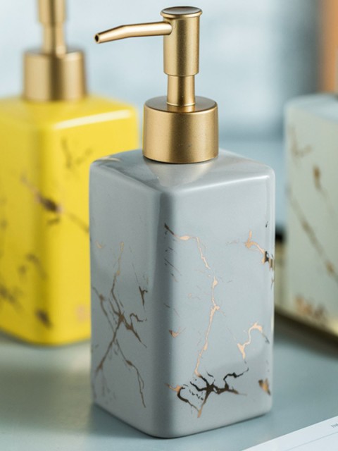 

Nestasia Grey & Gold Abstract Ceramic Lotion Dispenser