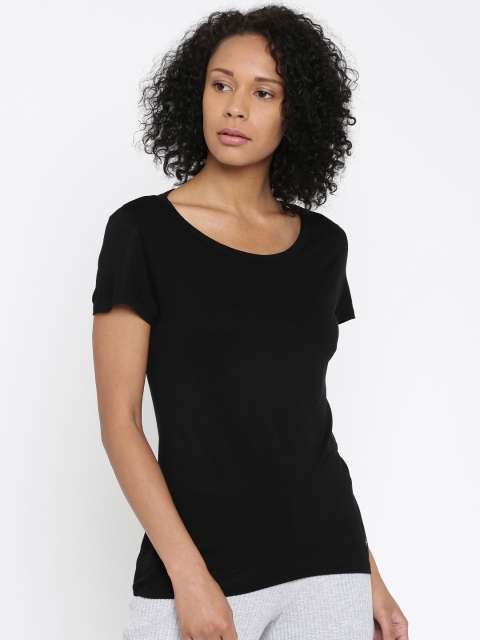 

ONLY Women Black Solid Top