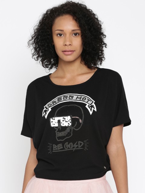 

ONLY Women Black Printed Top