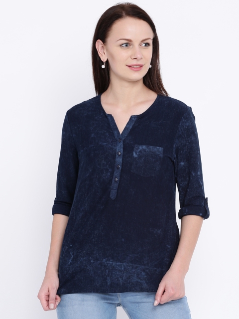 

Jealous 21 Women Navy Blue Solid Top