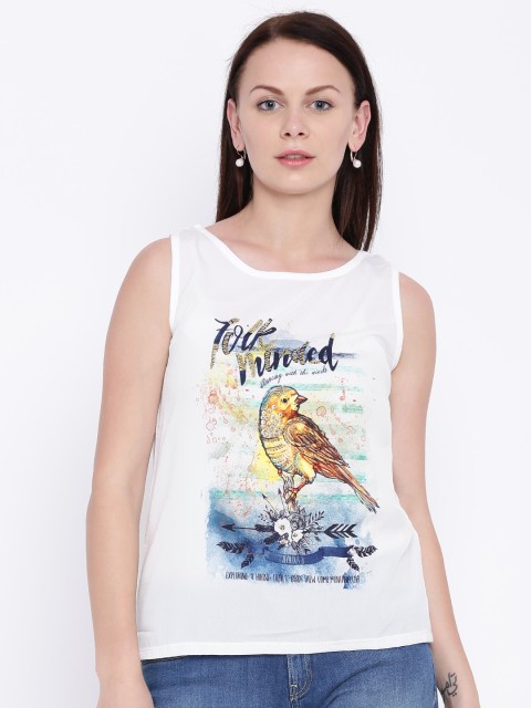 

Jealous 21 Women White Printed Top