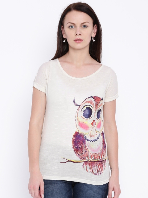

Jealous 21 Women Off-White Printed Top