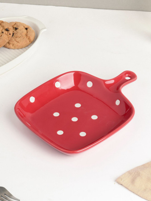 

Nestasia Red Polka Dot Printed Baking Plated Bakeware