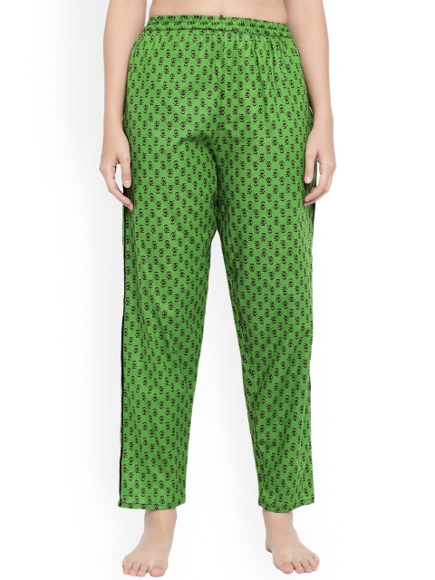 

Shararat Women Green & Black Printed Lounge Pants