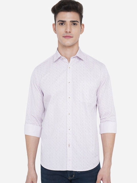 

Greenfibre Men Regular Fit Pink Floral Printed Casual Shirt