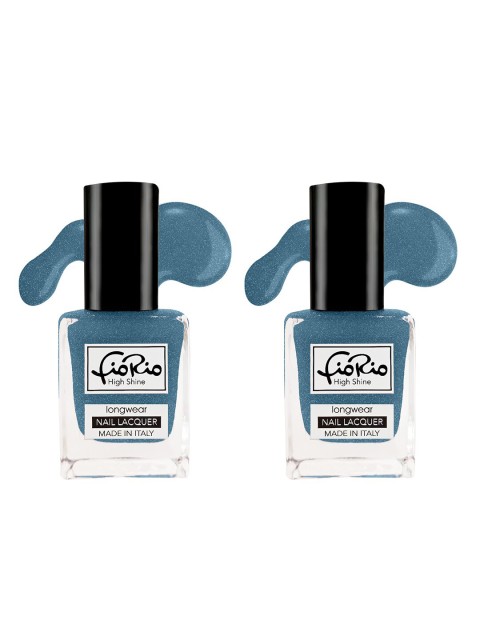 

Fiorio Set Of 2 High Shine Long Lasting Nail Lacquer-11 ml, Blue