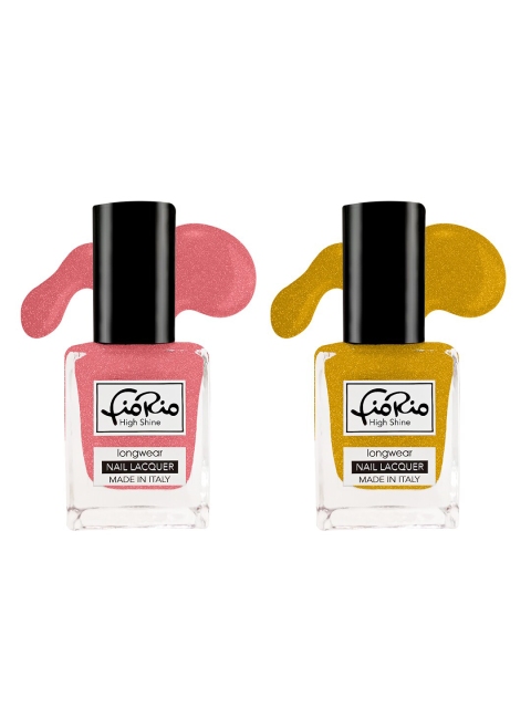 

Fiorio Set Of 2 Peach & Mustard Nail Polish