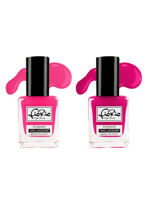 

Fiorio Set of 2 Pink High Shine Long Lasting Nail Lacquer 11 ml