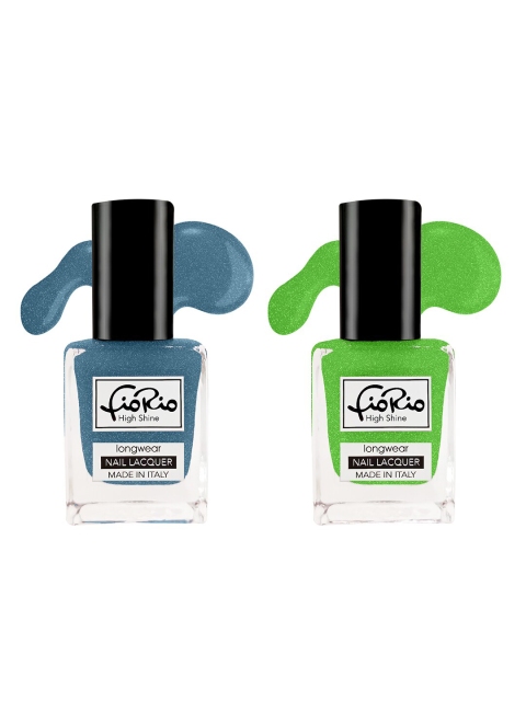 

Fiorio Blue and Green Set Of 2 Nail Polish, Na