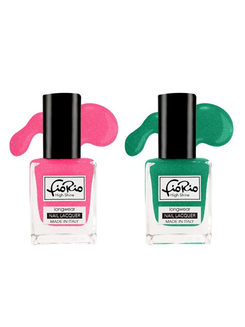 

Fiorio Set Of 2 Nail Polish High Shine Long Lasting Nail Lacquer-11 ml, Pink