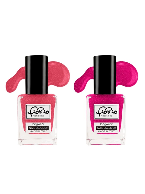 

Fiorio Set of 2 High Shine Long Lasting Nail Lacquer 11 ml, Pink