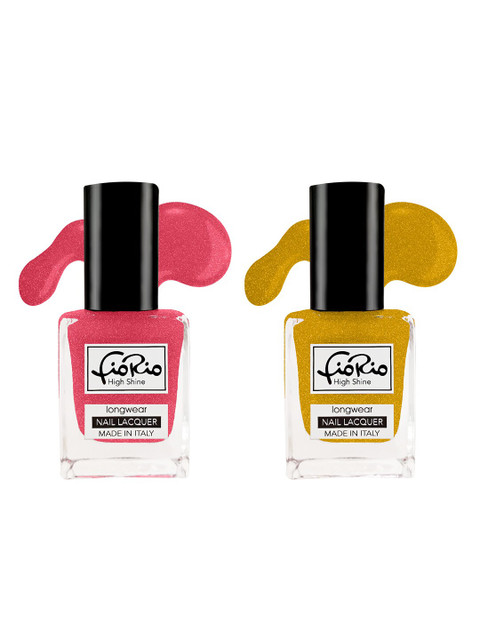 

Fiorio Set of 2 High Shine Long Lasting Nail Lacquer 11ml, Na