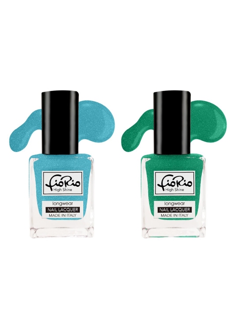 

Fiorio Set Of 2 Nail Polish, Turquoise blue