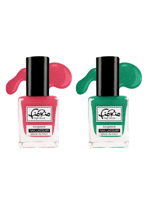 

Fiorio Set of 2 High Shine Long Lasting Nail Lacquer 11ml, Pink