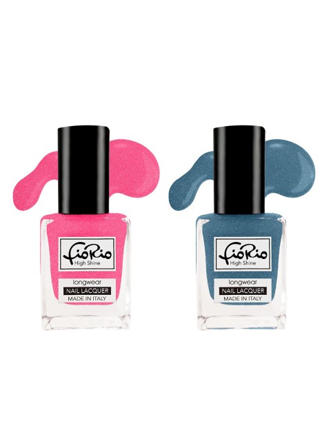 

Fiorio Set Of 2 Nail Polish High Shine Long Lasting Nail Lacquer-11 ml, Pink