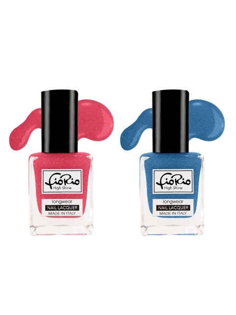 

Fiorio Set Of 2 Pink & Teal Nail Polish