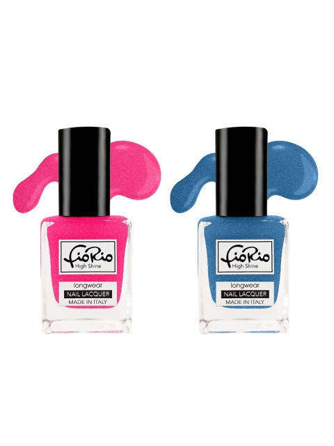 

Fiorio Set Of 2 Pink & BlueNail Polish, Na