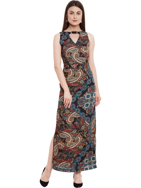 

Kazo Women Multicoloured Georgette Printed Maxi Dress, Multi