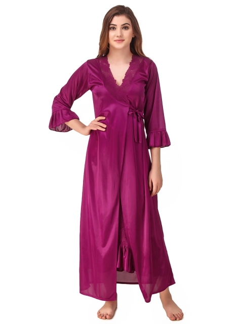 

Romaisa Magenta Maxi Nightdress
