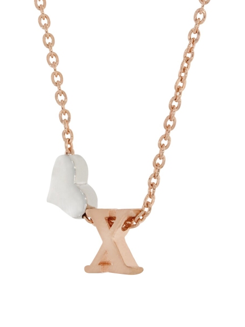 

ANAYRA 925 Sterling Silver Gold-Toned White Stone-Studded Pendant