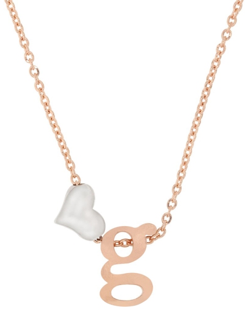 

ANAYRA 925 Sterling Silver Rose-Gold Toned White Pendant With Chain