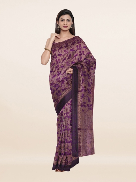 

Pothys Violet Woven Design Saree