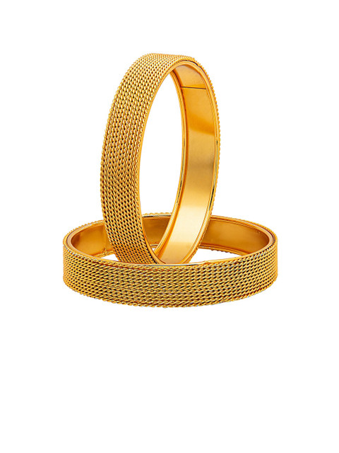 

Shining Jewel - By Shivansh Set Of 2 Gold-Plated Fashionable Bangles