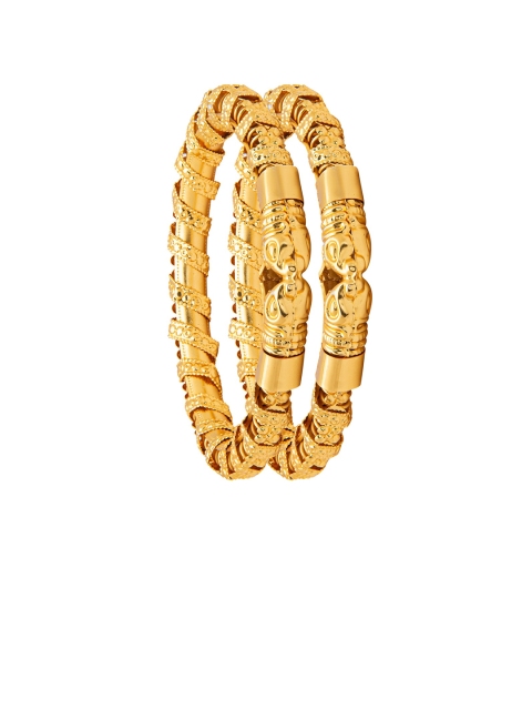 

Shining Jewel - By Shivansh Set of 2 Gold-Plated Bangles