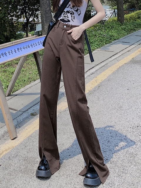 

BoStreet Women Brown Wide Leg Jeans