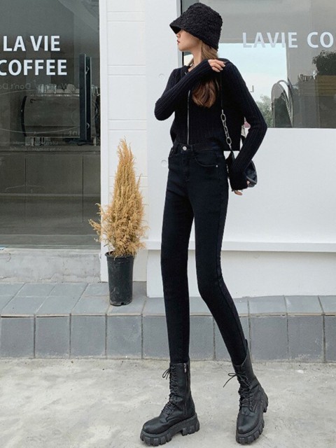 

BoStreet Women Black Skinny Fit Jeans