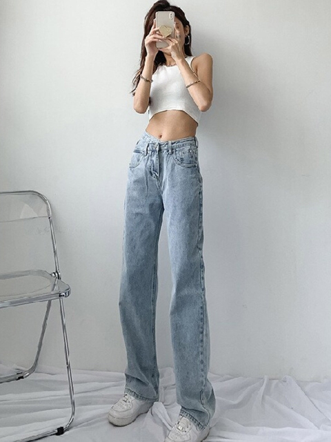

BoStreet Women Blue Highly Distressed Heavy Fade Jeans