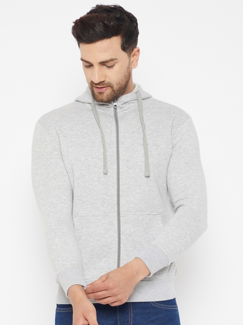 

HARBORNBAY Men Grey Hooded Sweatshirt