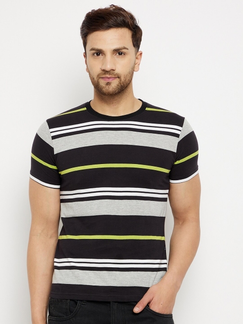 

HARBORNBAY Men's Black Striped T-shirt