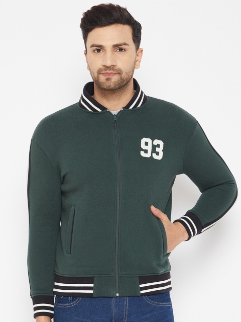 

HARBORNBAY Men Green Solid Sweatshirt