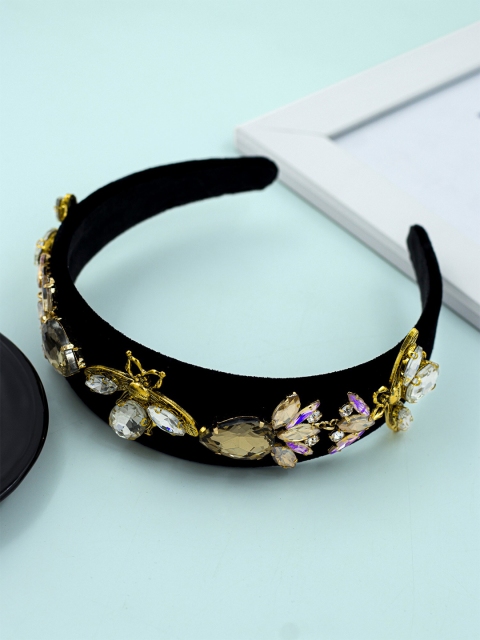 

Bellofox Women Black & Gold-Toned Hairband