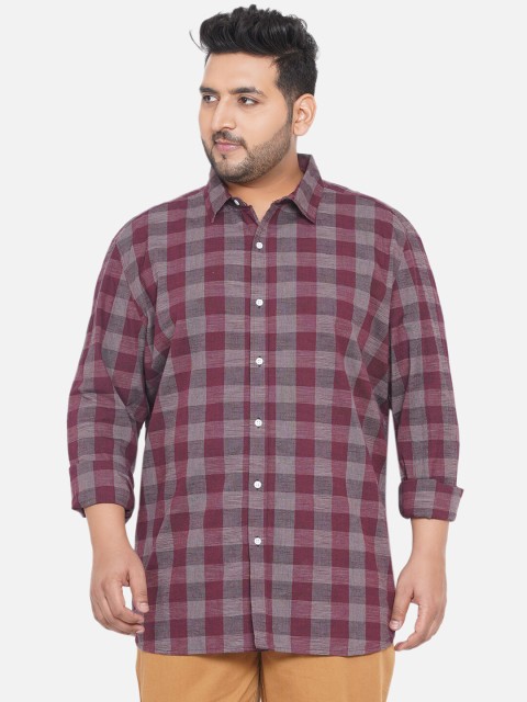 

Santonio Men Maroon Classic Buffalo Checks Checked Casual Shirt