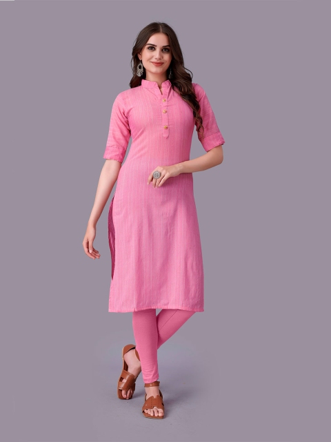 

Fashion FRICKS Women Pink Printed Kurta