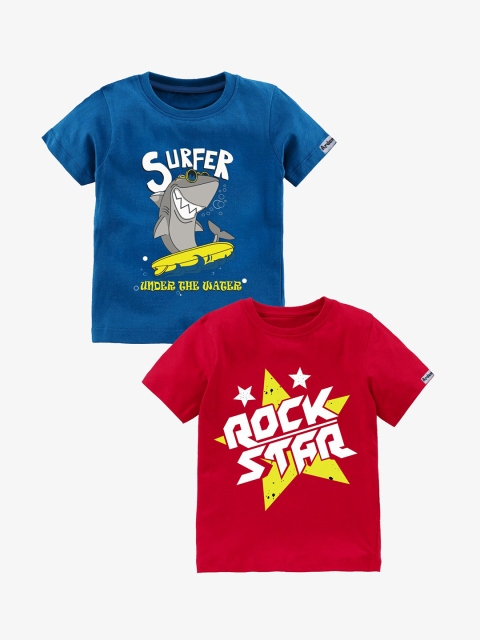 

Ardan Lucy Boys Blur & Red set of 2 Printed T-shirt